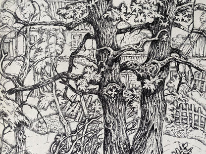 Ink, painting "Series of paintings"Landscape with a goat" Litvinov Oleg Arkad'yevich