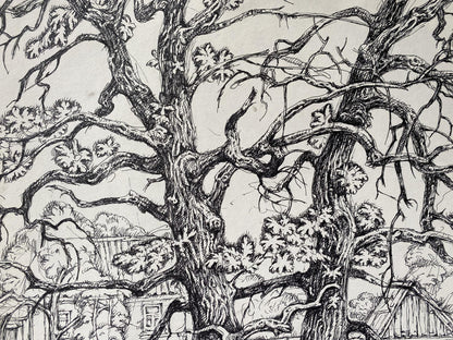 Ink, painting "Series of paintings"Landscape with a goat" Litvinov Oleg Arkad'yevich