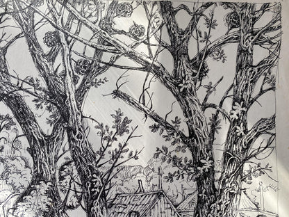 Ink, painting Abandoned corner Litvinov Oleg Arkad'yevich