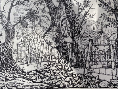 Ink, painting Abandoned corner Litvinov Oleg Arkad'yevich