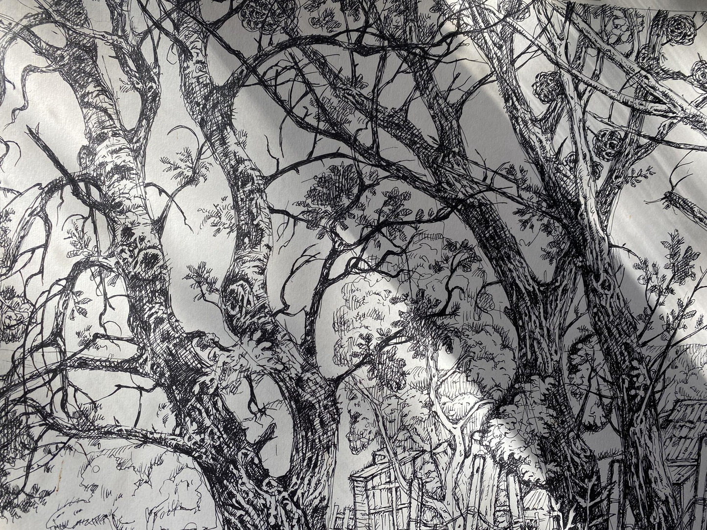 Ink, painting Abandoned corner Litvinov Oleg Arkad'yevich