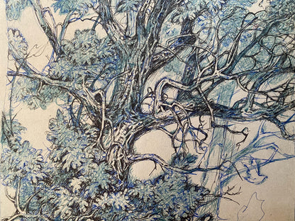 Ink, pencil painting Doggies Litvinov Oleg Arkad'yevich