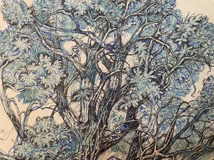 Ink, pencil painting Doggies Litvinov Oleg Arkad'yevich