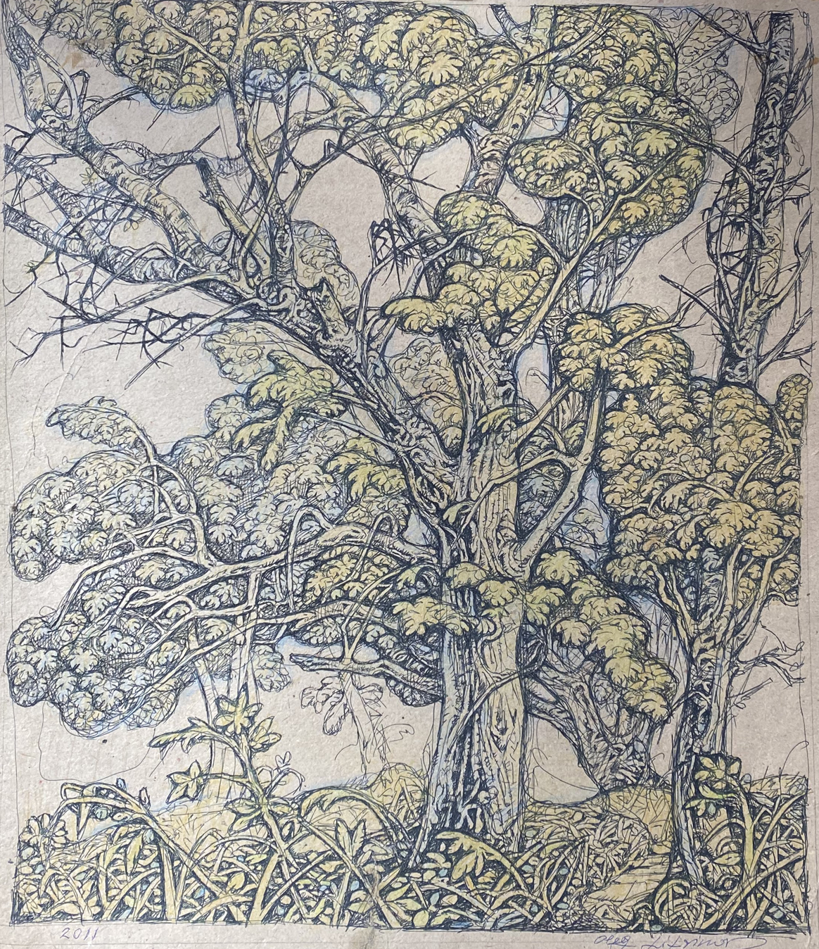 Watercolor, Ink painting Landscape Litvinov Oleg Arkad'yevich