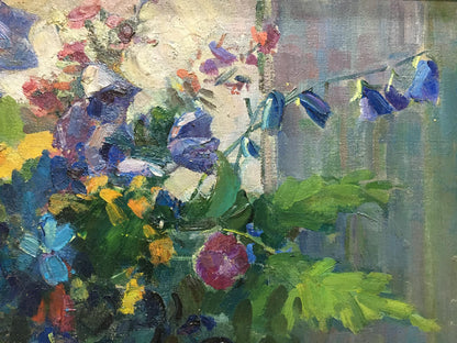 Oil painting Forest flowers Nesukai Vera Yakovlevna