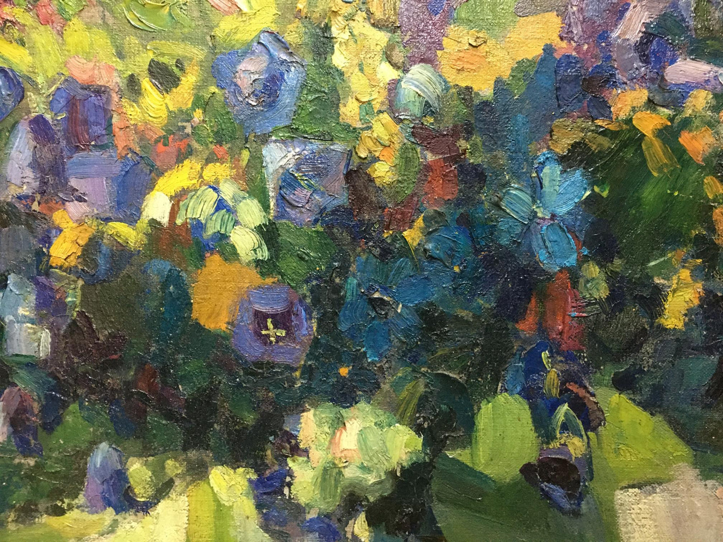 Oil painting Forest flowers Nesukai Vera Yakovlevna
