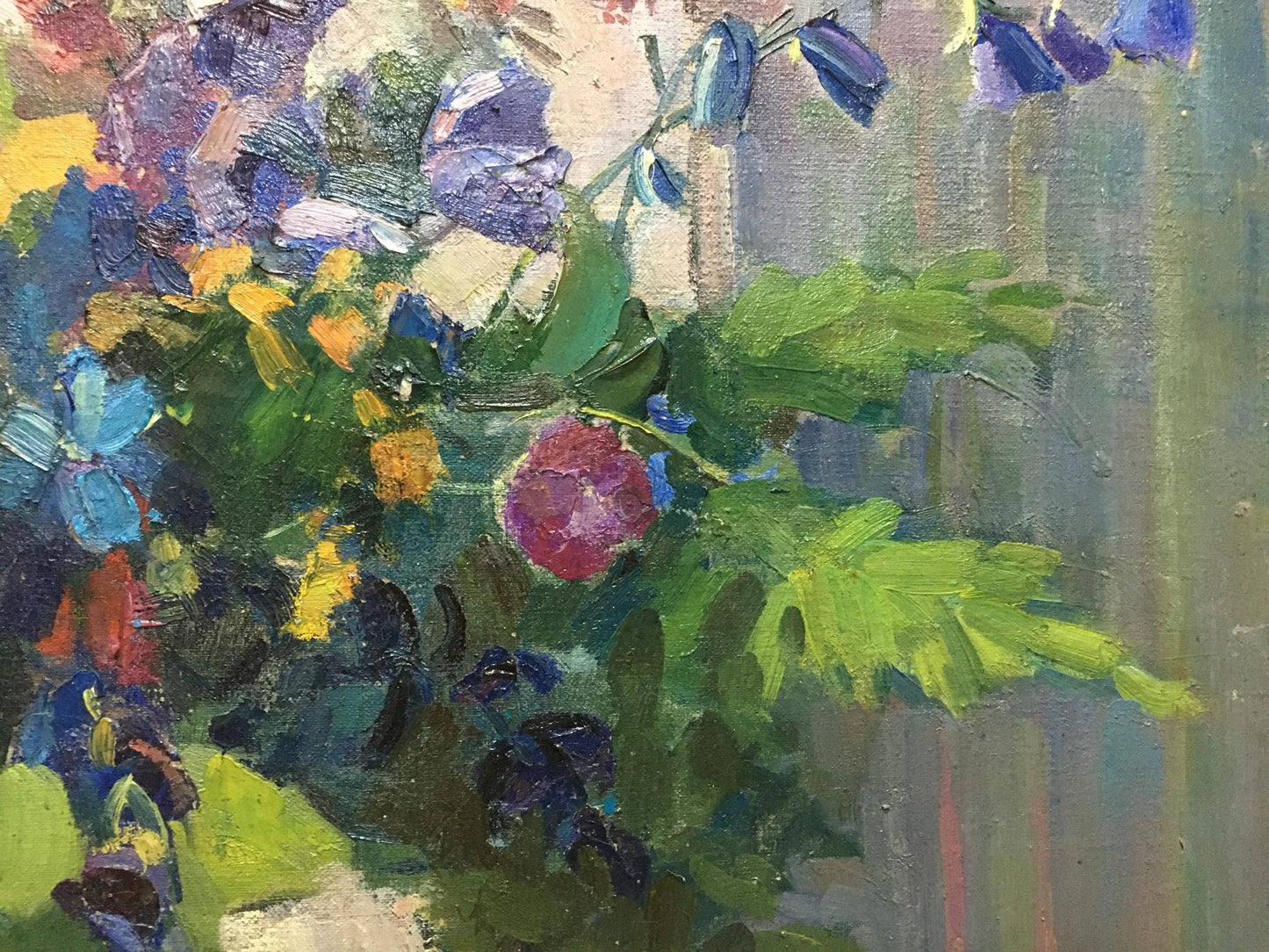 Oil painting Forest flowers Nesukai Vera Yakovlevna