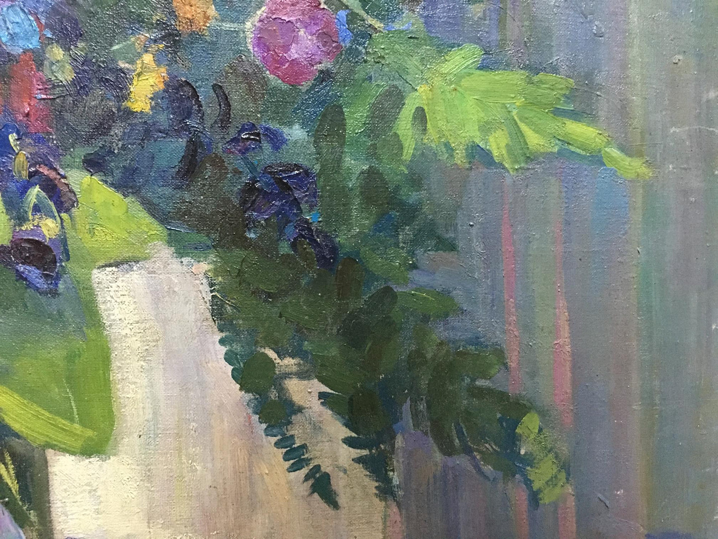 Oil painting Forest flowers Nesukai Vera Yakovlevna
