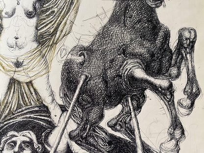 Ink, painting Overcoming Litvinov Oleg Arkad'yevich