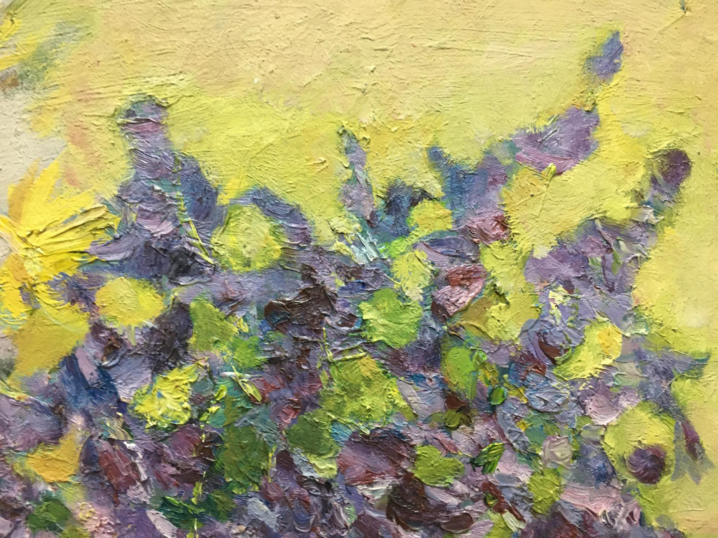 Oil painting Lilac and daisies  D. Varikutsa