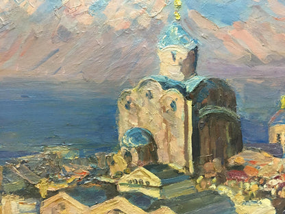 Oil painting City landscape Khodchenko Lev Pavlovich