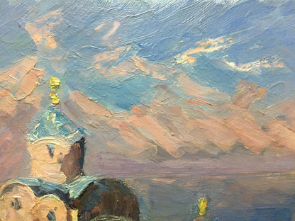 Oil painting City landscape Khodchenko Lev Pavlovich