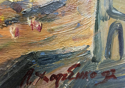 Oil painting City landscape Khodchenko Lev Pavlovich