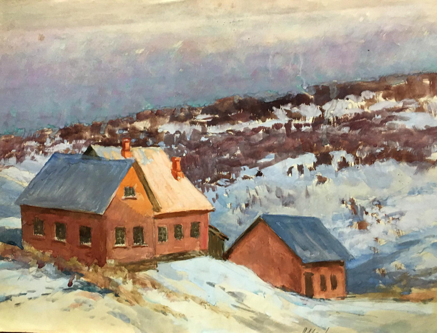Gouache painting It's time Cherkas A.G.