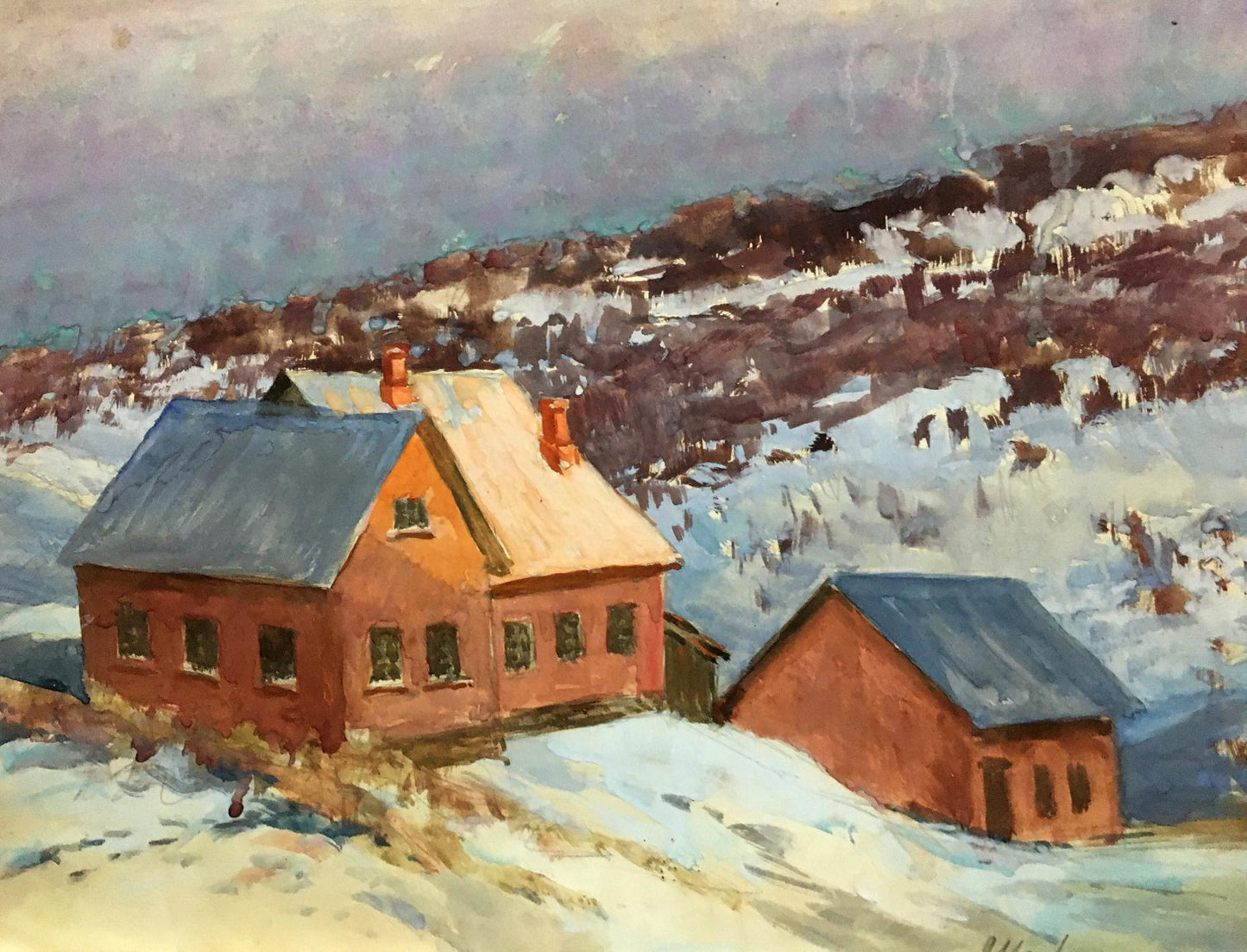 Gouache painting It's time Cherkas A.G.