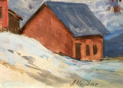Gouache painting It's time Cherkas A.G.