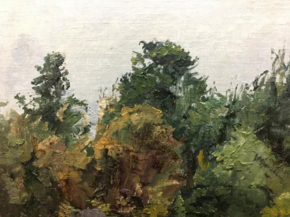 Oil painting Near the forest Yakovlev B. N.