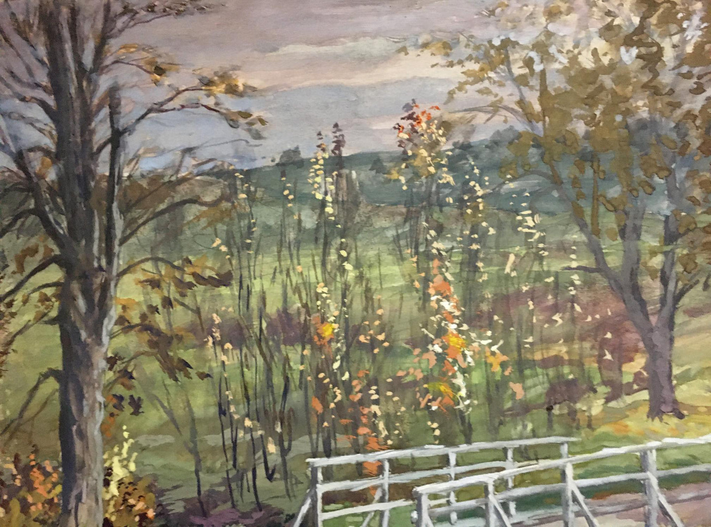 Gouache painting Bridge Cherkas A.G.