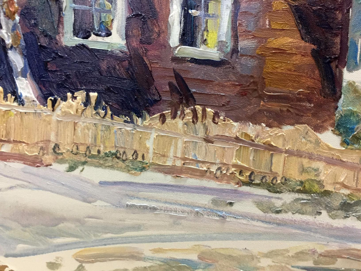 Oil painting Street life