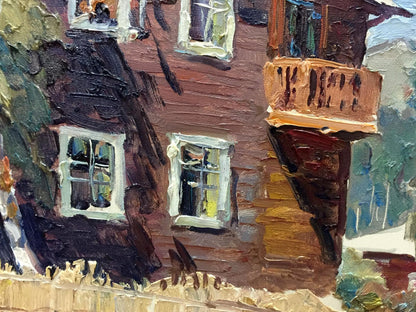 Oil painting Street life