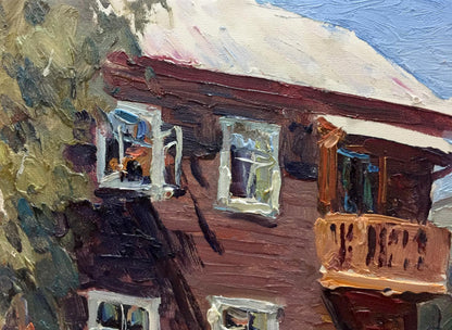 Oil painting Street life