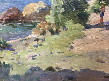 Oil painting Landscape near the coast Manyukov M.N.