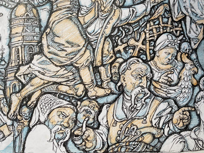 Pencil painting Viy Oleg Litvinov