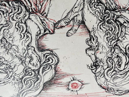 Ink, painting Looking back Litvinov Oleg Arkad'yevich