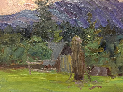 Oil painting Evening landscape Fomin Anatoly Nikiforovich