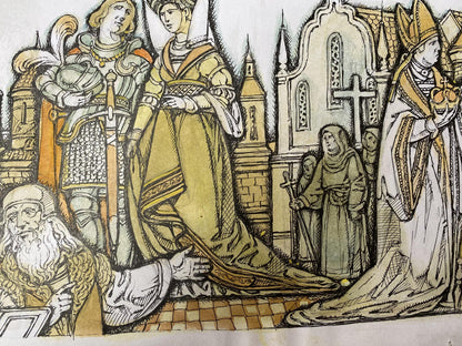 Watercolor,Ink, painting Middle Ages Litvinov Oleg Arkad'yevich