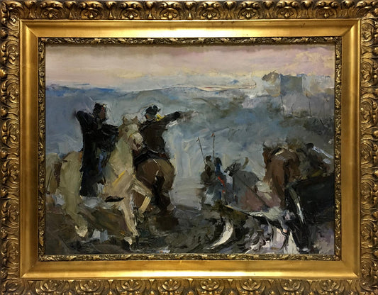 Oil painting Cossacks Plamenitsky Anatoly Alexandrovich
