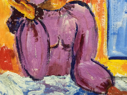 Oil painting Portrait of a lonely girl