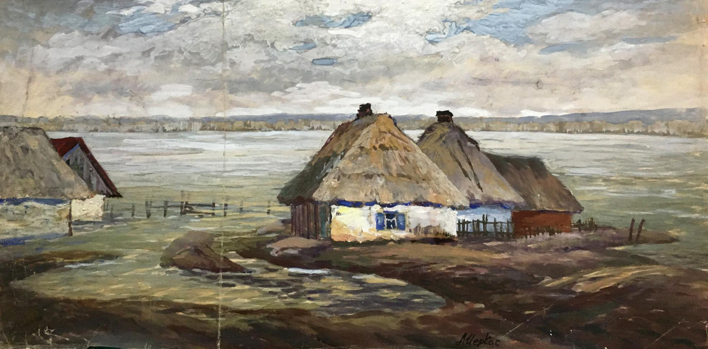 Watercolor painting Spill near the village Cherkas A.G.