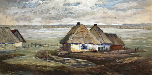 Watercolor painting Spill near the village Cherkas A.G.