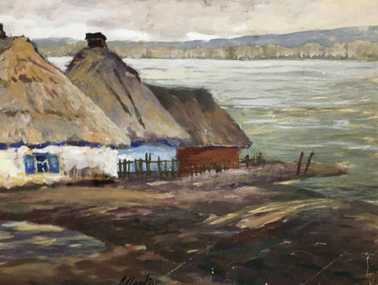 Watercolor painting Spill near the village Cherkas A.G.