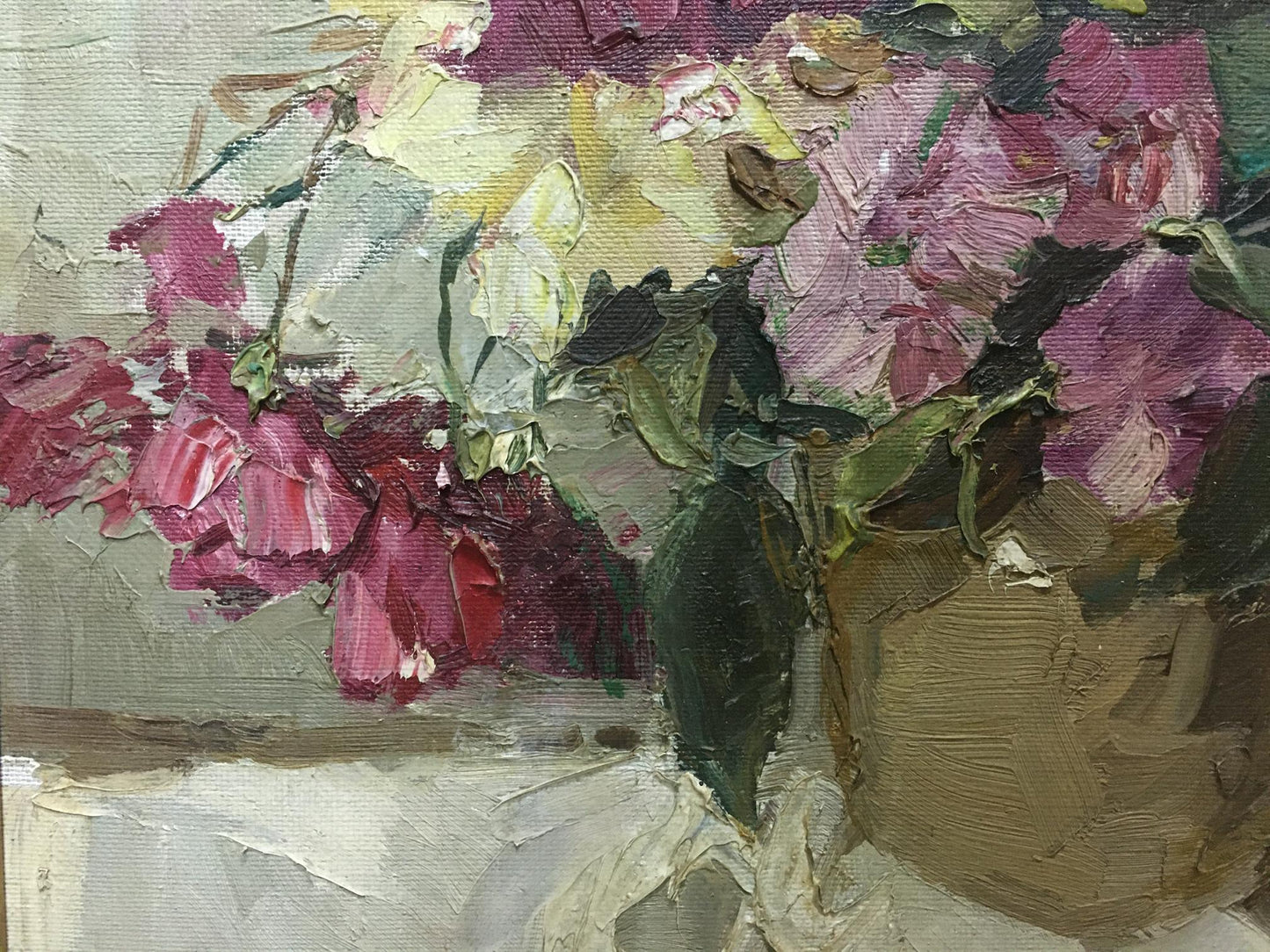 Oil painting Peter Kuzmich Stolyarenko Flowers