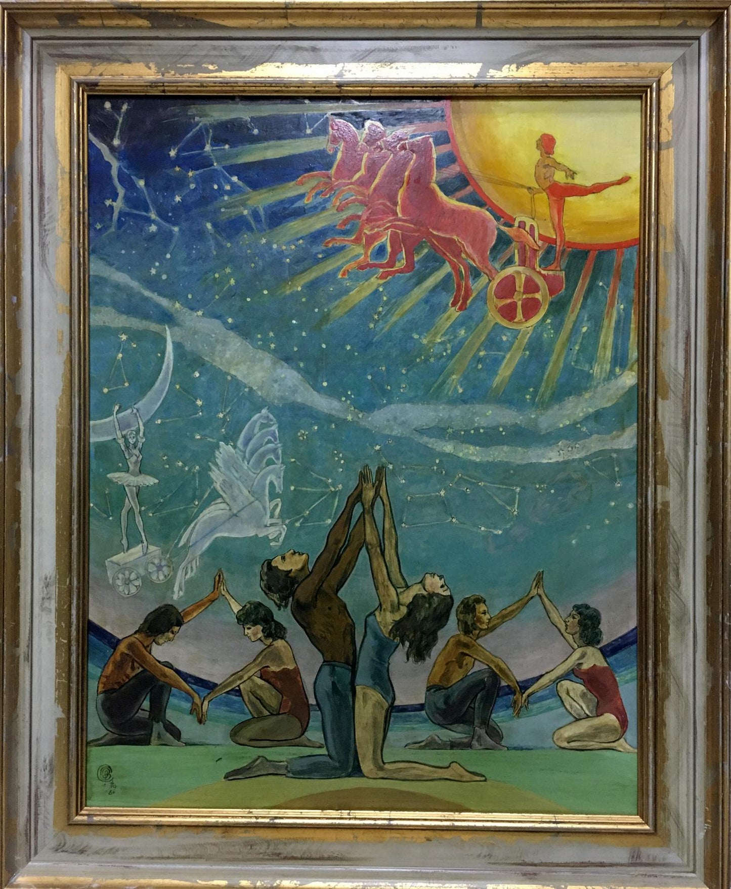 Abstract oil painting Folk traditions Strelnikov Vladimir Vladimirovich