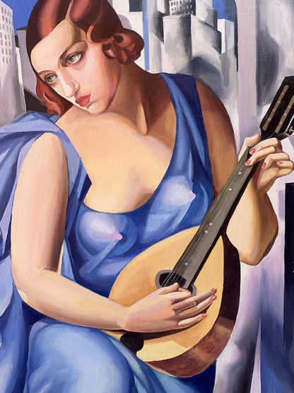 Abstract oil painting Musician Victor Konotopsky