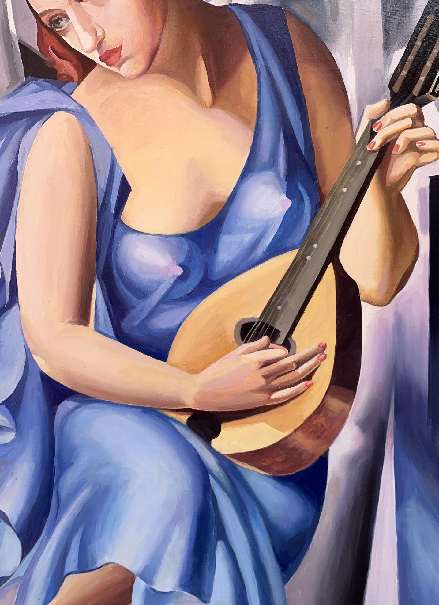 Abstract oil painting Musician Victor Konotopsky