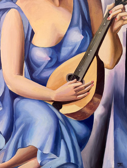 Abstract oil painting Musician Victor Konotopsky