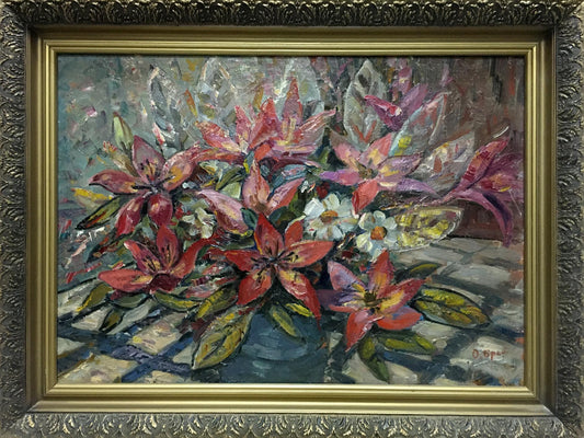 Oil painting Flowers Olga Brendel