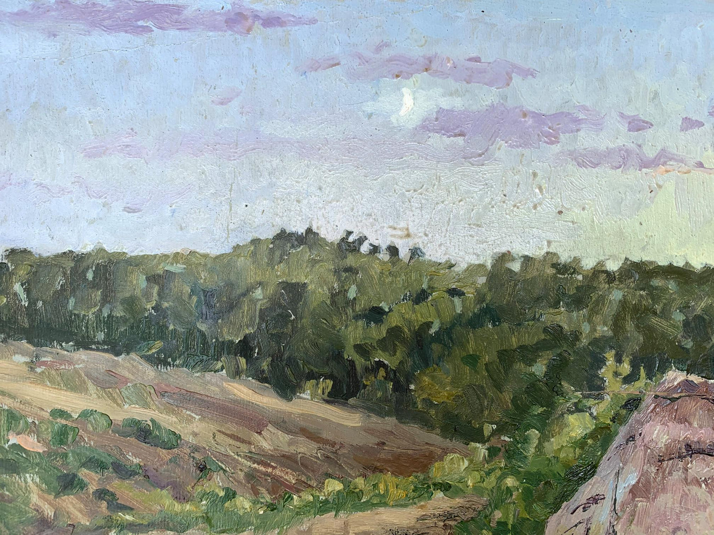 Oil painting Cozy houses A. G. Cherkas