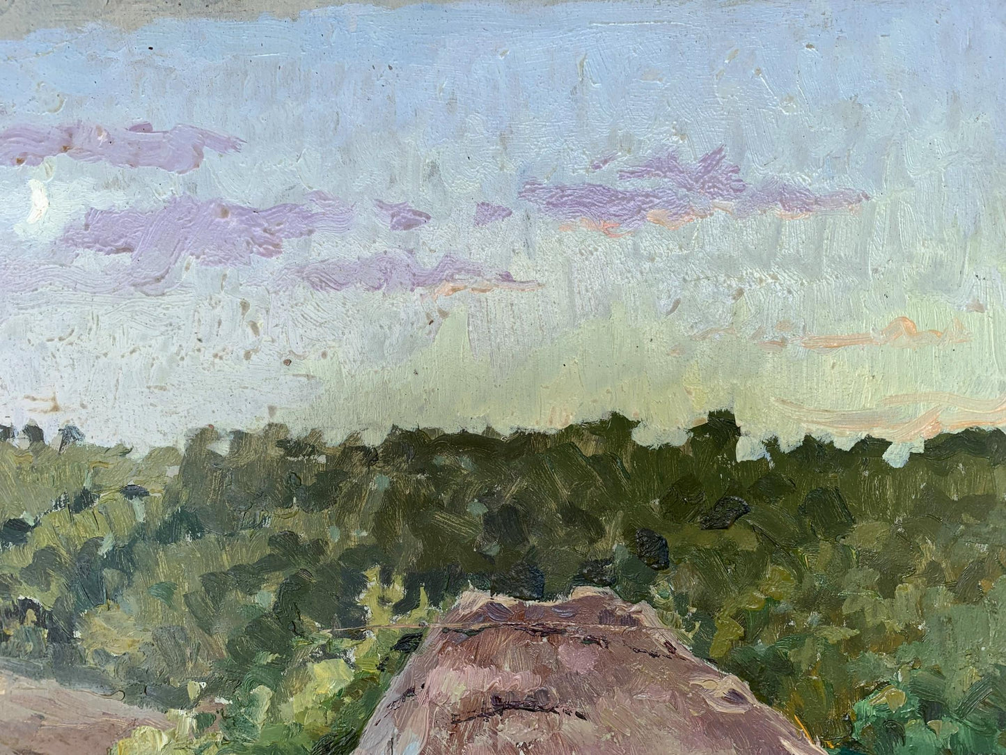 Oil painting Cozy houses A. G. Cherkas