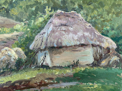 Oil painting Cozy houses A. G. Cherkas