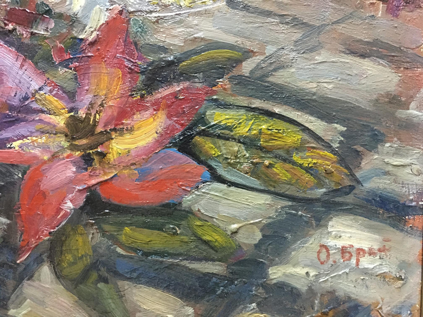 Oil painting Flowers Olga Brendel