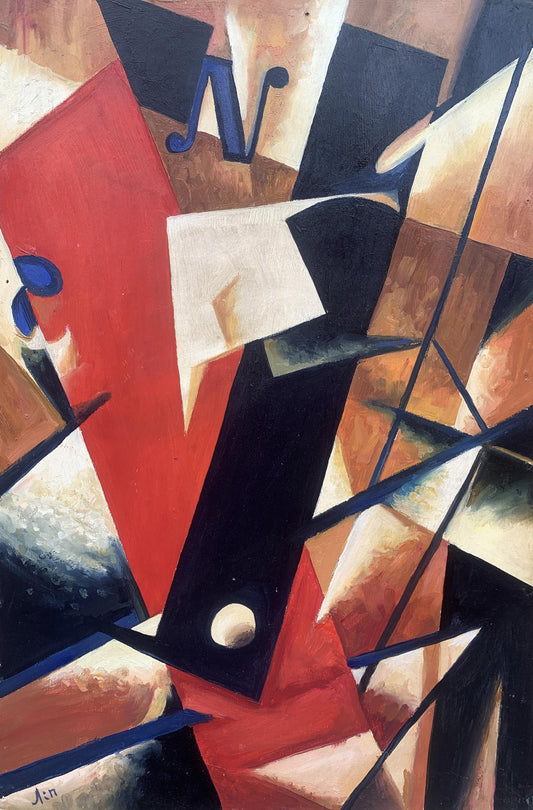 Abstract oil painting Cubic mood Victor Konotopsky