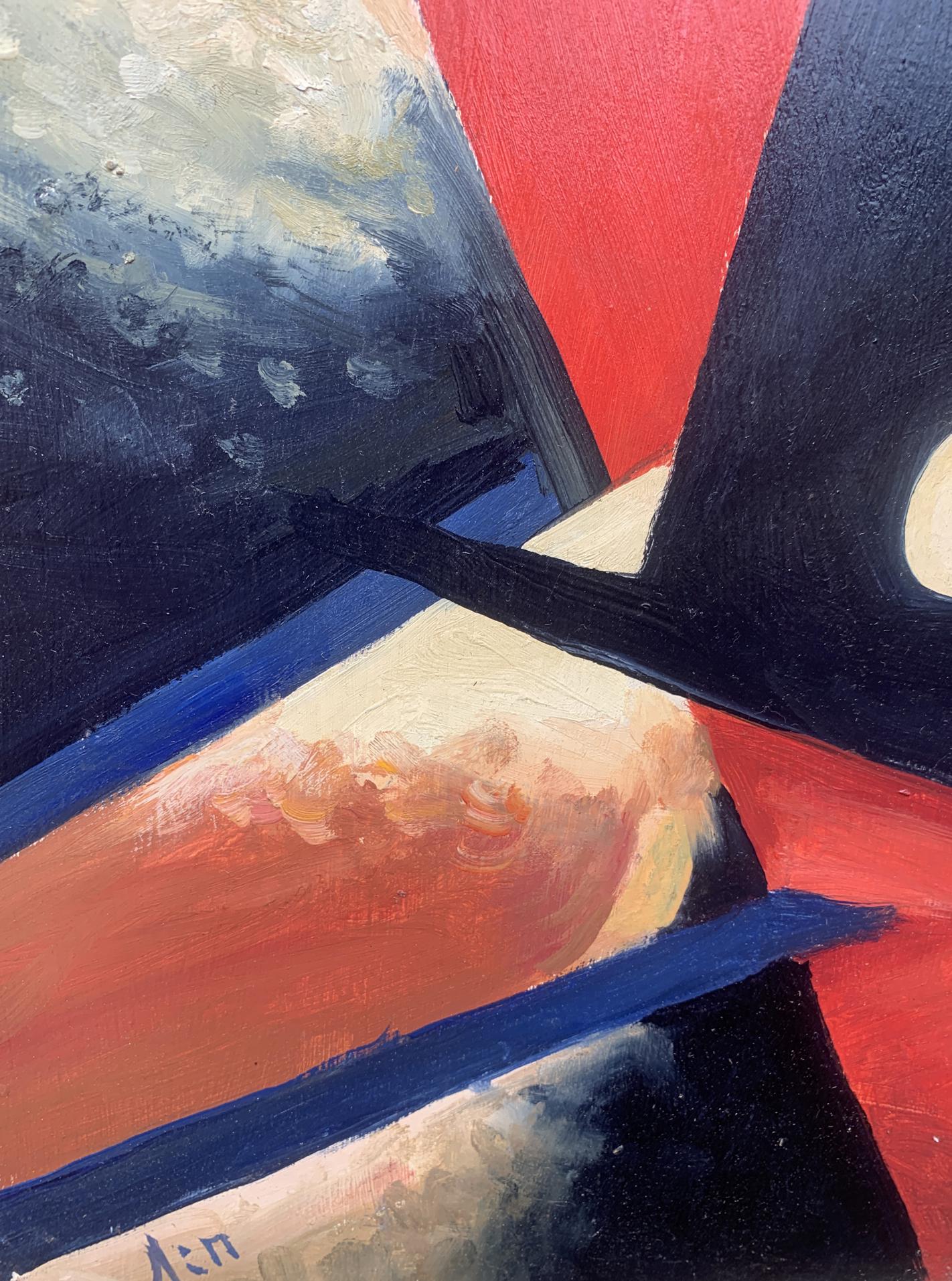 Abstract oil painting Cubic mood Victor Konotopsky