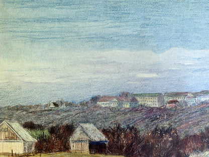 Colored pencils painting Early spring A. G. Cherkas