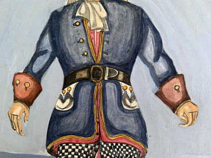 Watercolor painting Full-length portrait of a man Alexander Arkadievich Litvinov