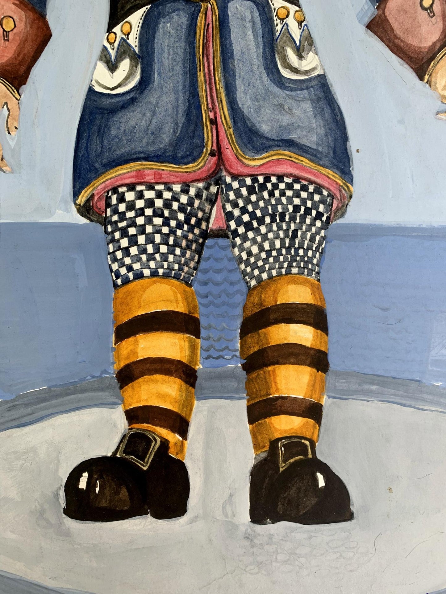 Watercolor painting Full-length portrait of a man Alexander Arkadievich Litvinov